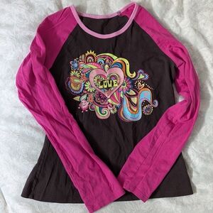 Girls Bright Graphic Long Sleeve Tee